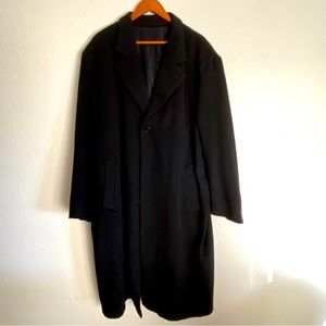 Claiborne Wool Long Overcoat Trench Mens